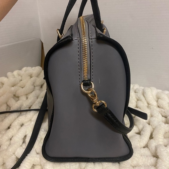 kate spade Gray and Black Sophisticated Leather Bedford Satchel - Picture 6 of 10